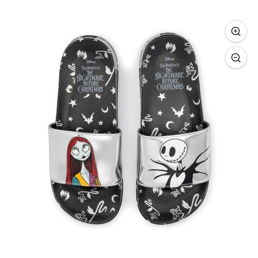 Nightmare Before Christmas Women's Metallic Slide Sandals